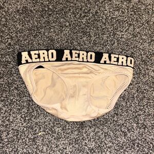 Aeropostale Tan Briefs with Black Waistband